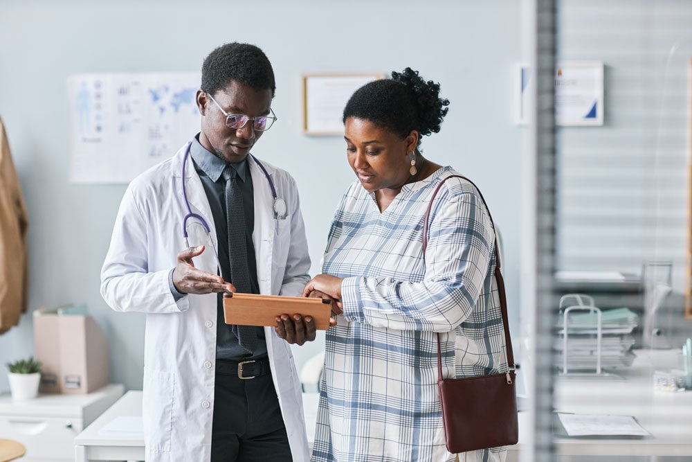 doctor and patient tablet